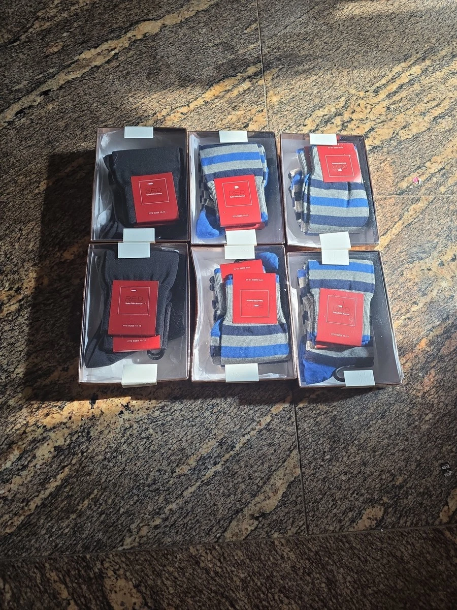 Saks Fifth Avenue Red Men's Dress Socks 12-Pair Set