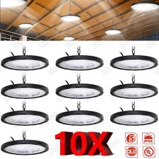 10x 500W LED High Bay Light UFO Factory Workshop Warehouse Industrial Light Lamp