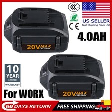 2pack For WORX 20V MAX Extend Lithium Battery 20 Volt WA3520 WA3525 WA3575 WG155