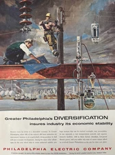 1958 Philadelphia Electric Company industry Economic Stability Vintage Print Ad