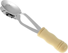 8in Musical Metal Spoon Percussion Instrument with Wood Handle Rhythm Tool Style