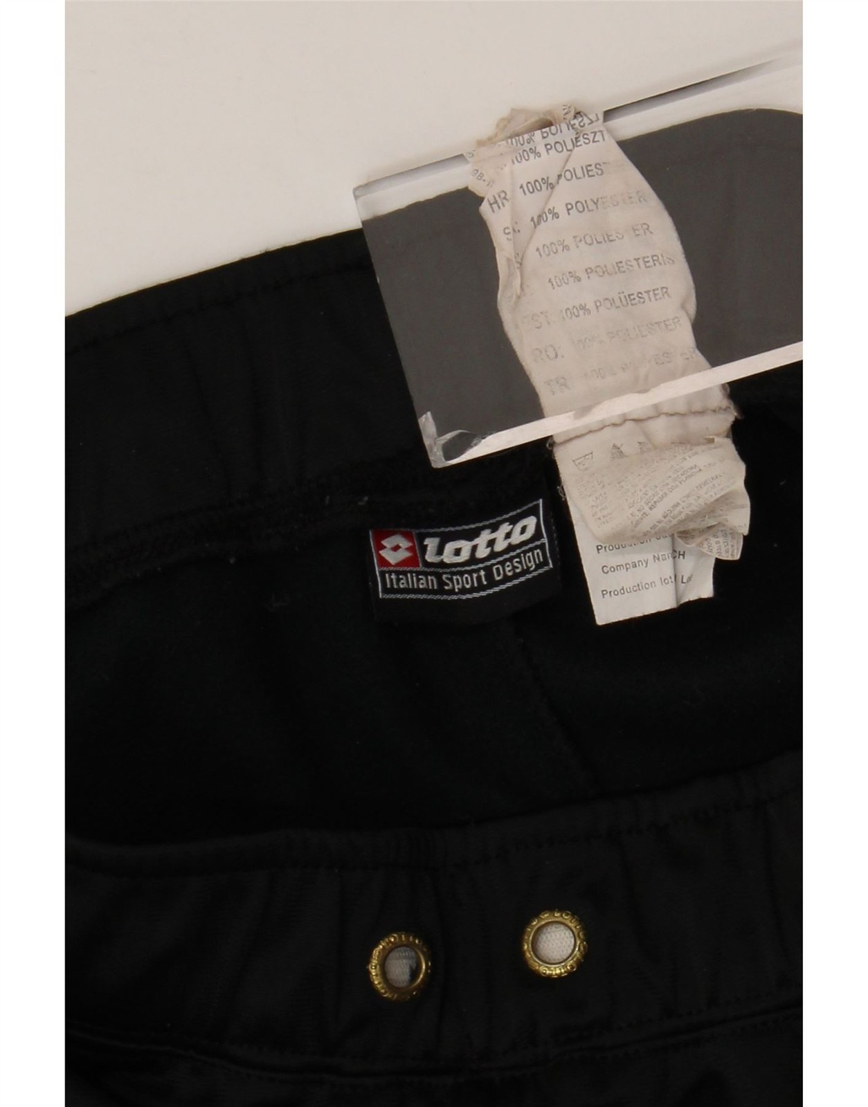 LOTTO Womens Tracksuit Trousers UK 14 Large  Black Polyester EA16 image 3
