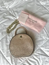 Kate Spade Rose Gold Glitter Canteen Bag