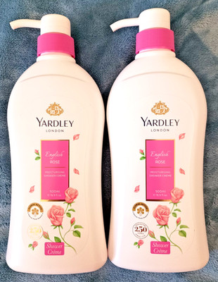 2 PACK Yardley London English ROSE Moisturising Shower Creme Wash 16.9 oz