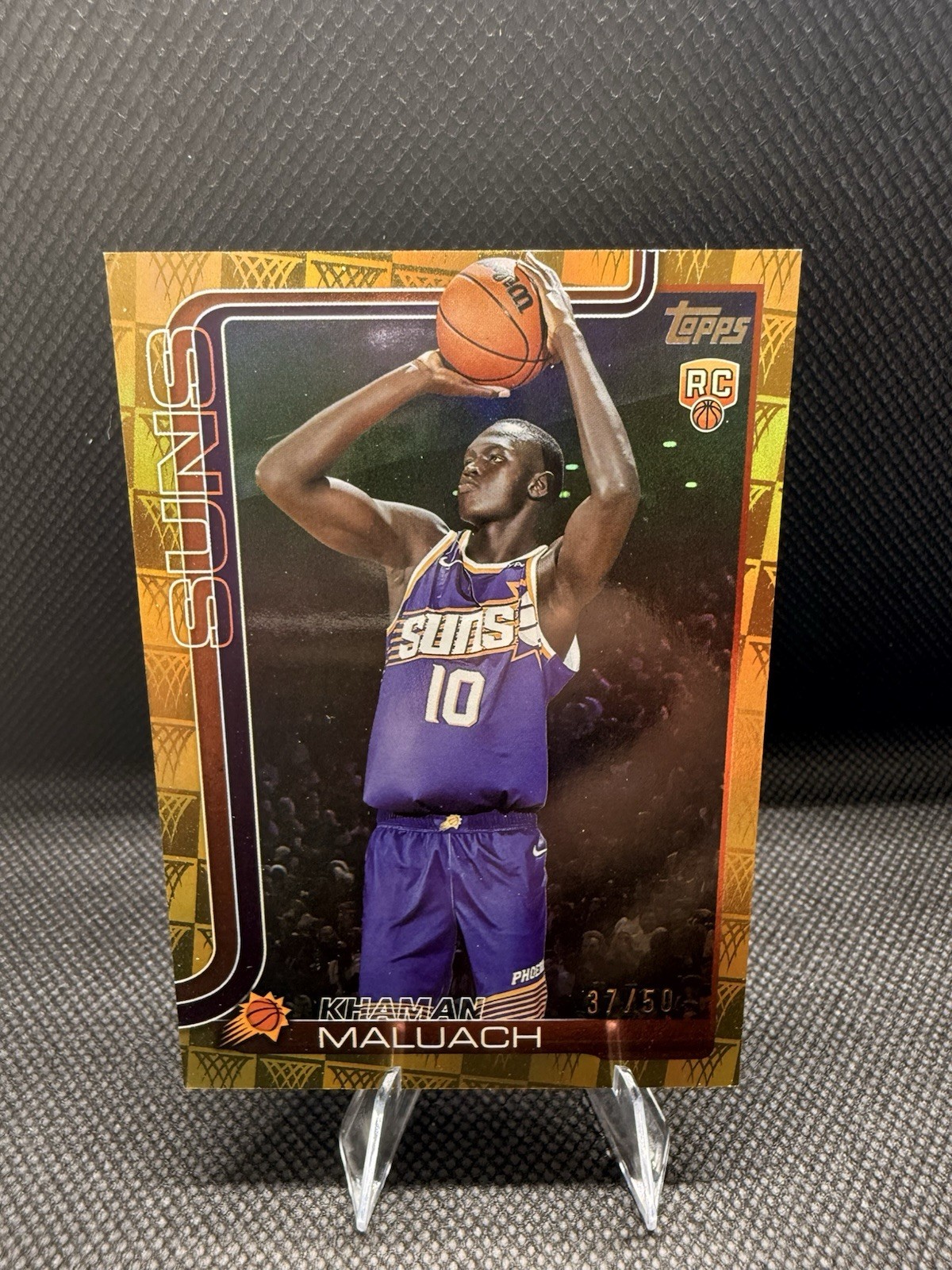 2025-26 Topps - Khaman Maluach #210 Gold Foilboard Season Tip-Off /50 (RC)