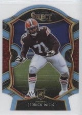 2020 Panini Select Concourse Light Blue Prizm Die-Cut Jedrick Wills #90 14gy