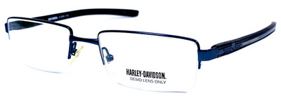 HARLEY DAVIDSON HD337 KIDS NOS Black/Blue Half Rim 51-18-130 Eyeglasses Frame