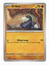 Drilbur 111/197 Obsidian Flames Pokemon Common NM 2023 Scarlet & Violet