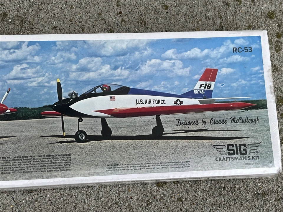 Sig MFG. "Kobra" Craftman's Wooden Radio Control Model Kit Sealed RC-53 NOS - Image 2 of 4