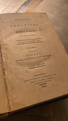 Essays and Treatises on Several Subjects David Hume 1804 London 2 Volumes