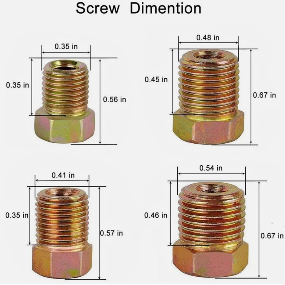 Bobina enrollable de 25 pies de kit de tubería de línea de freno recubierta de cobre OD de 1/4" con 16 accesorios Foto 4 de 4