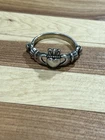 Vintage Sterling 925 Silver Irish Claddagh Ring Size 7