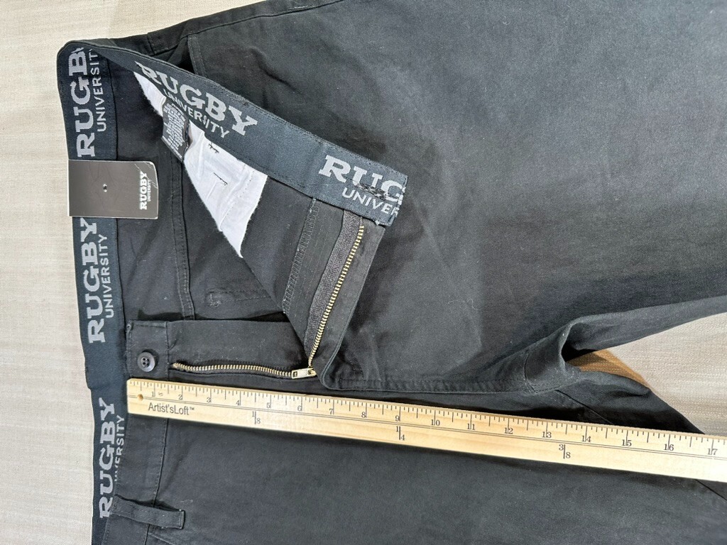 Rugby University Jeans Men's Size 42x30 Modern Stretch Black Rugby University Jeans Men's Size 42x30 Modern Stretch Black