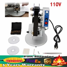 Hot Stamp Printer 110V Ribbon Manual Hot Foil Stamping Printer Date Code Machine