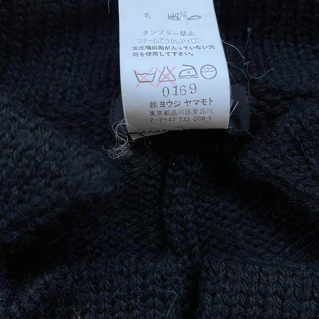 Y's Yohji Yamamoto Jacket Cardigan Wool Knit Black 3 size Y's Yohji Yamamoto Jacket Cardigan Wool Knit Black 3 size