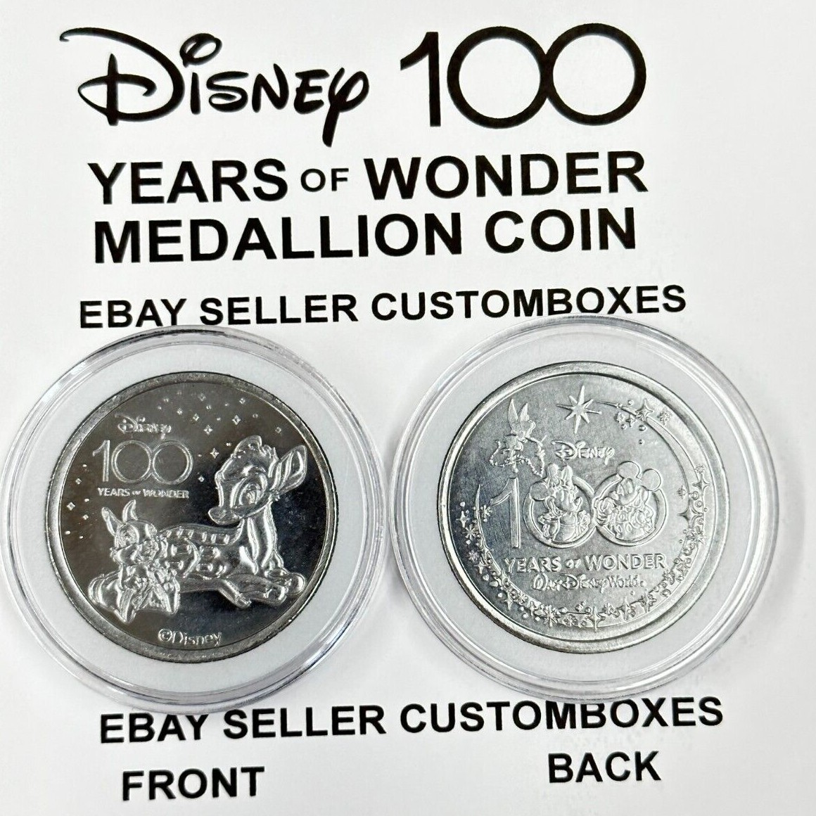 Disney 100 Medallion Coins 100th Anniversary Commemorative