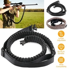 Rifle Gun Sling Adjustable Tactical Paracord Strap with 2 Point Swivel Latches