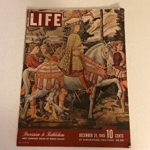1945 DECEMBER 24 LIFE MAGAZINE PROCESSION TO BETHLEHEM MEDICI PALACE 94 PAGES - 第 1/10 張圖片