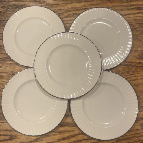 Lenox Special L148 Bread & Butter Plates SET OF FIVE Vintage PLATINUM TRIM!