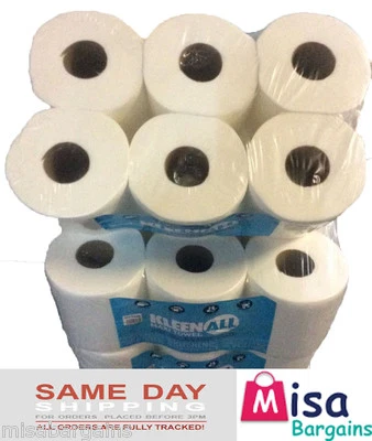 STAR 18 x WHITE 2PLY Centrefeed Paper Wiper Rolls Towels Maxi Kitchen Roll 40m/roll