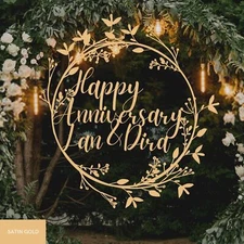 Custom Anniversary/ Wedding Sign Hoop