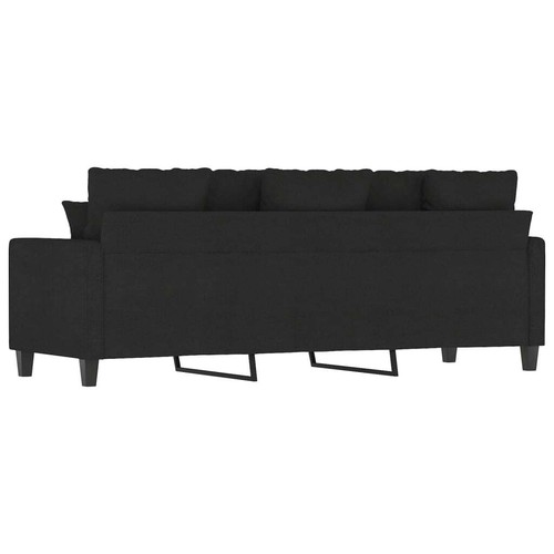 vidaXL 3-Seater Sofa Black 180 cm Fabric - Picture 5 of 8