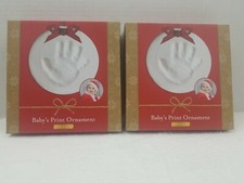2 X Kate  Milo Baby's Hand Print Ornament BRAND NEW IN BOX