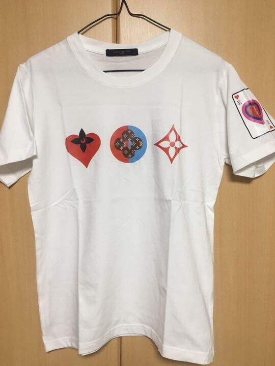 LOUIS VUITTON Multi-Logo T-shirt Men's Short Sleeve Size S LOUIS VUITTON Multi-Logo T-shirt Men's Short Sleeve Size S