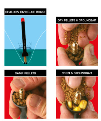 Fox Pellet Waggler Pose - Vorgebleite Posen mit Futterkorb zum Stippen, Bobber