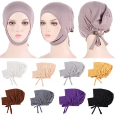 Adjustable Muslim Head Scarf Inner Hijab Neck Caps Islamic Underscarf Ninja Hat↲
