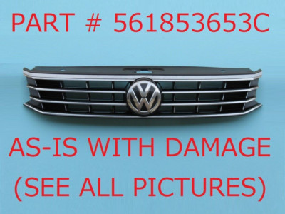16 17 18 VW PASSAT SEL UPPER TOP FRONT BUMPER COVER GRILLE EMBLEM W/ LED LIGHTS