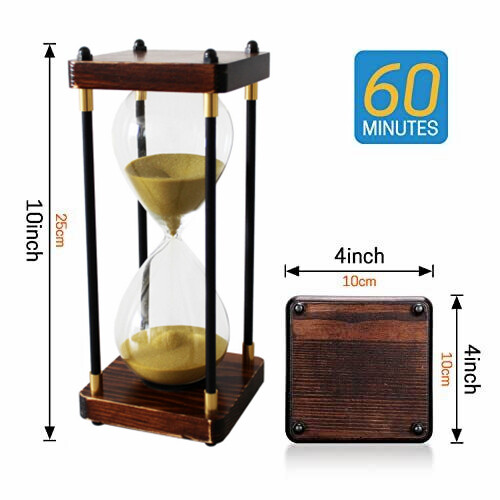 Premium Large Hourglass Sand Timer 60 Minutes Sandglass Clock Sandglass Timer - Picture 2 of 15