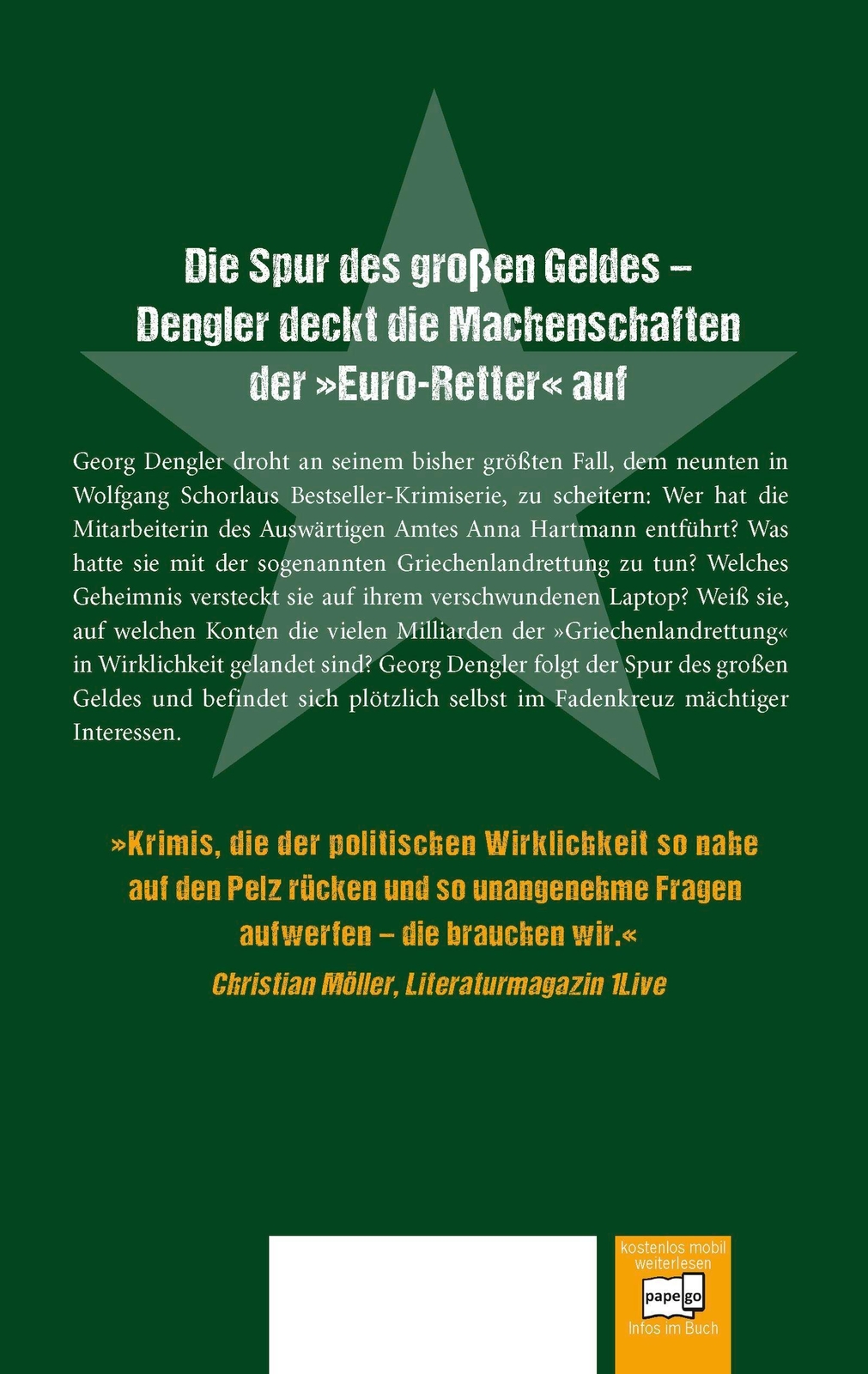 Thumbnail - Der Große Plan | Wolfgang Schorlau | Denglers Neunter Fall |