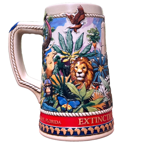 Busch Gardens Florida African Safari EXTINCTION IS FOREVER 3D Stein Mug Brazil - Picture 5 of 11