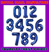 40" Giant Foil Dark Blue Number Balloons 0-9 Air Helium Birthday Party Balloon