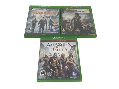 Xbox One Game Lot Of 3 Dead Rising 3 The Division Assassin's Creed Unity 