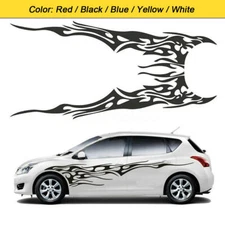 1 Pair Flame Fire Totem Car Styling side Body Sticker Graphics Decals Stickers