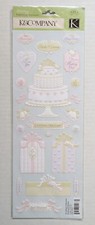 Wedding Celebration Embossed Scrapbooking Stickers by K Company