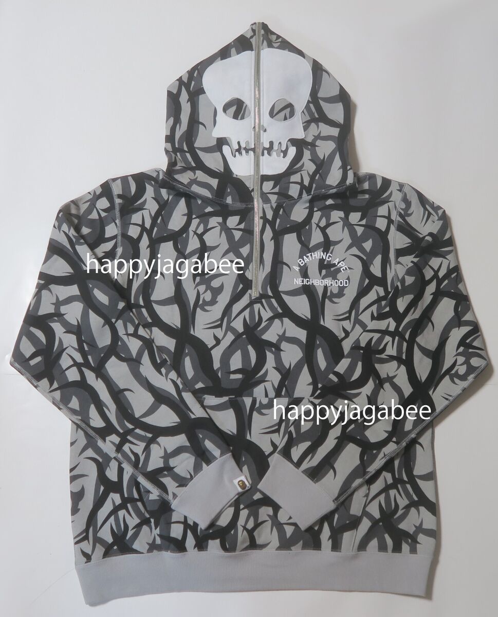 A BATHNIG APE Men's BAPE x NBHD TRIAL CAMO TWO FACE HALF ZIP A BATHNIG APE Men's BAPE x NBHD TRIAL CAMO TWO FACE HALF ZIP