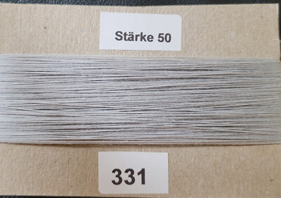 Nähgarn Amann Saba Polyester für Leder-/Polsterarbeiten Garnstärke 50 Hellgrau