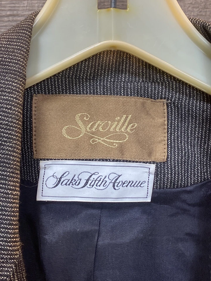 Saks Fifth Avenue Saville Mujer Rayas Blanco y Negro Vestido Falda Traje Talla 10 Foto 3 de 4