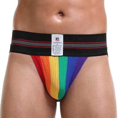 Men Underwear Briefs Athletic Jock Strap Men Jockstrap Wide Waistband Underpants - Picture 7 of 13