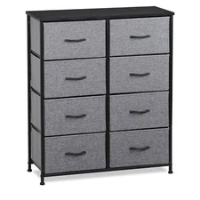 Wide Dresser for Bedroom 8 Fabric Drawers Storage Tower Cabinet with Steel Frame