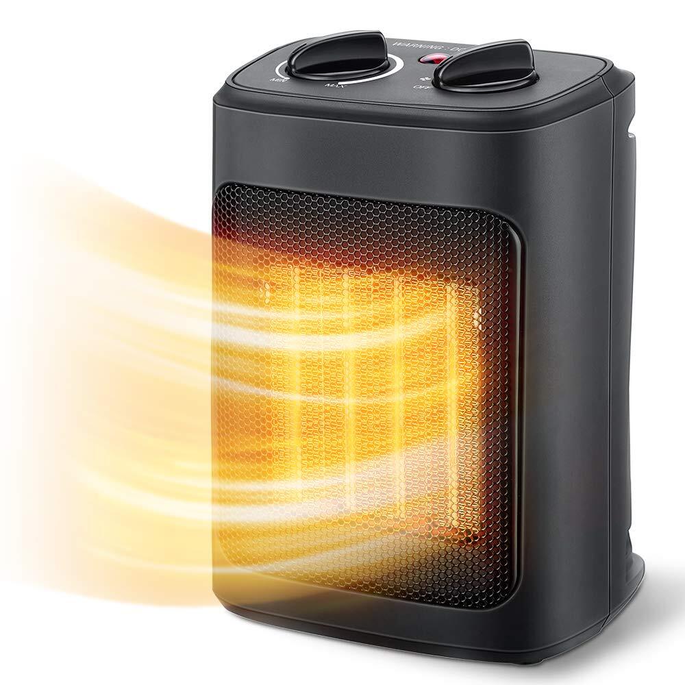 Space Heater, 1500W Electric Heaters Indoor Portable with Thermostat, PTC Fas...-image