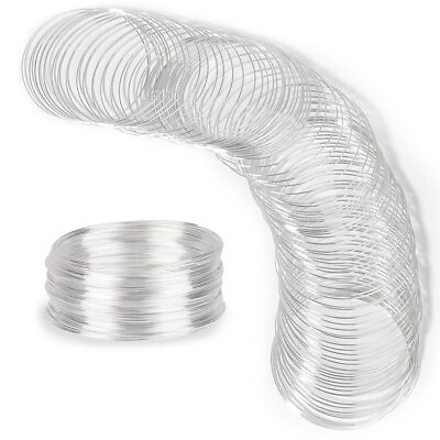 100 Loop Wire Bracelet Memory Wire Bracelet Wire for Beads Jewelry Wire Silver
