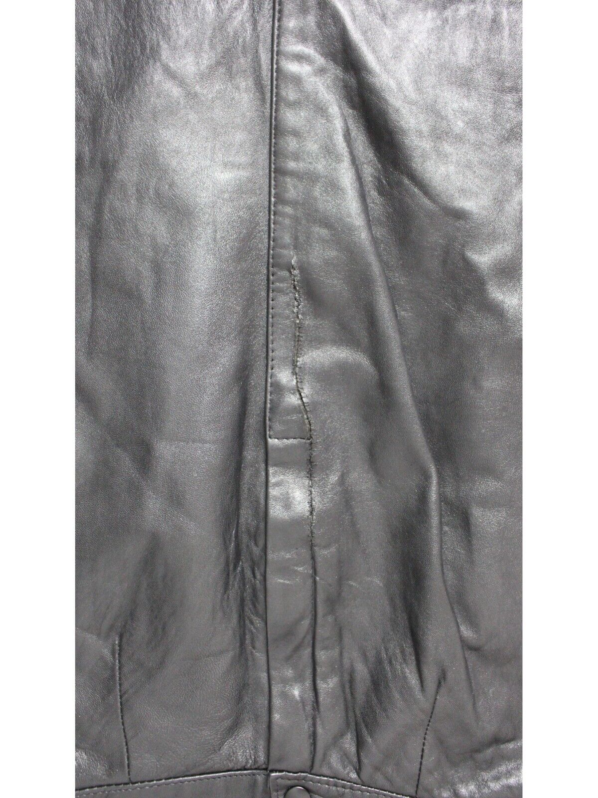 Womens Leather Skirt Black SOFT Lambskin US 4 UK … - image 13