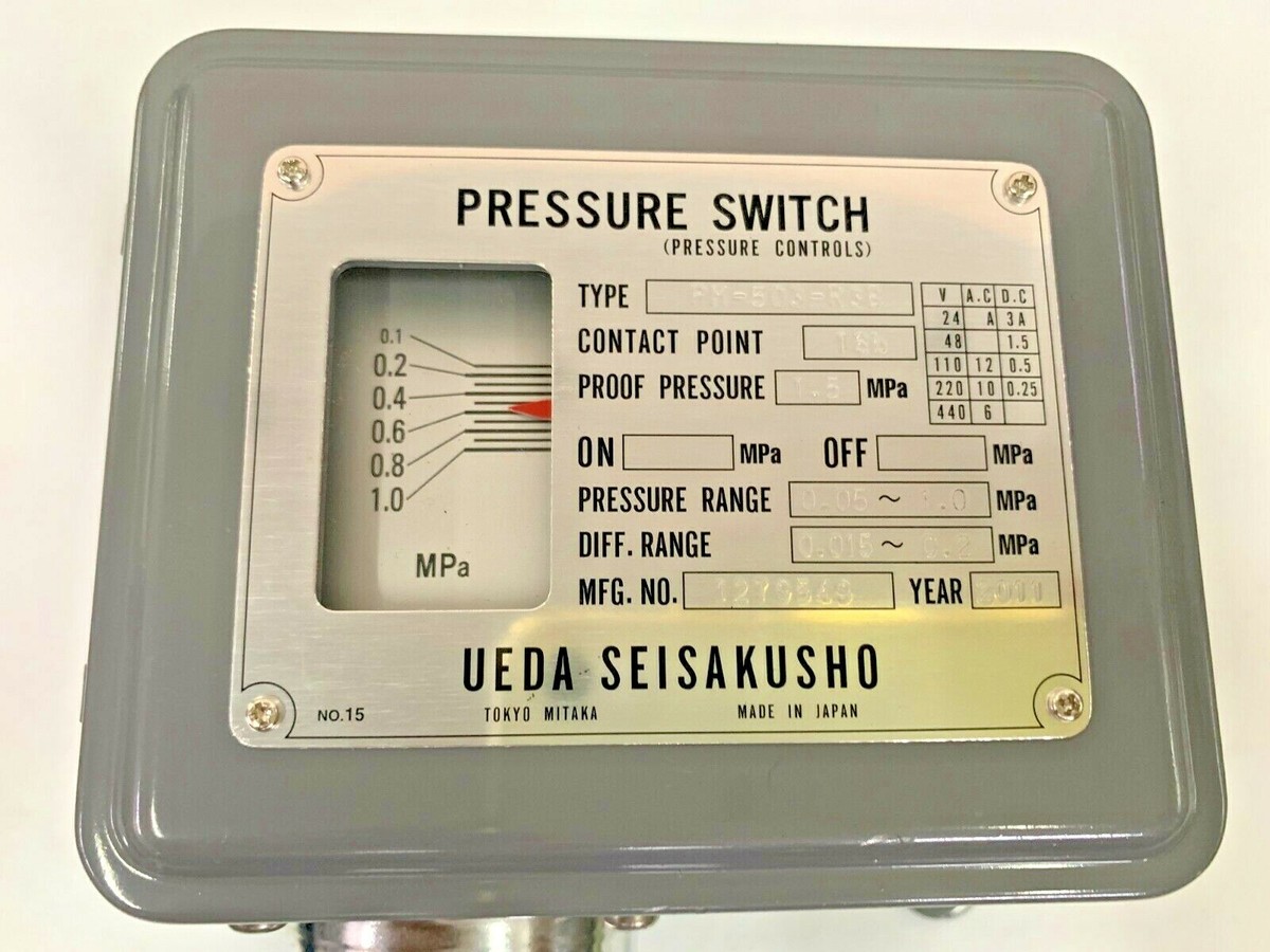 UEDA SEISAKUSHO PM-503-R3B Pressure Switch 0.1 ~ 1 Mpa | eBay