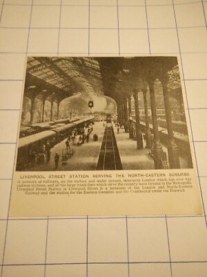 Bahnhof Liverpool Street dient nordöstlichen Vororten Eisenbahnen London um 1926