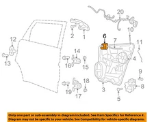 CHRYSLER OEM 08-10 Journey Rear Door Lock Hardware-Handle, Inside 68043746AA