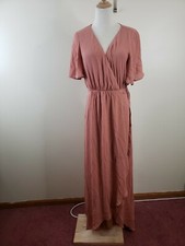 NWOT Show Me Your Mumu Bridesmaid Wedding Pink Sophia Wrap Dress | Size Large